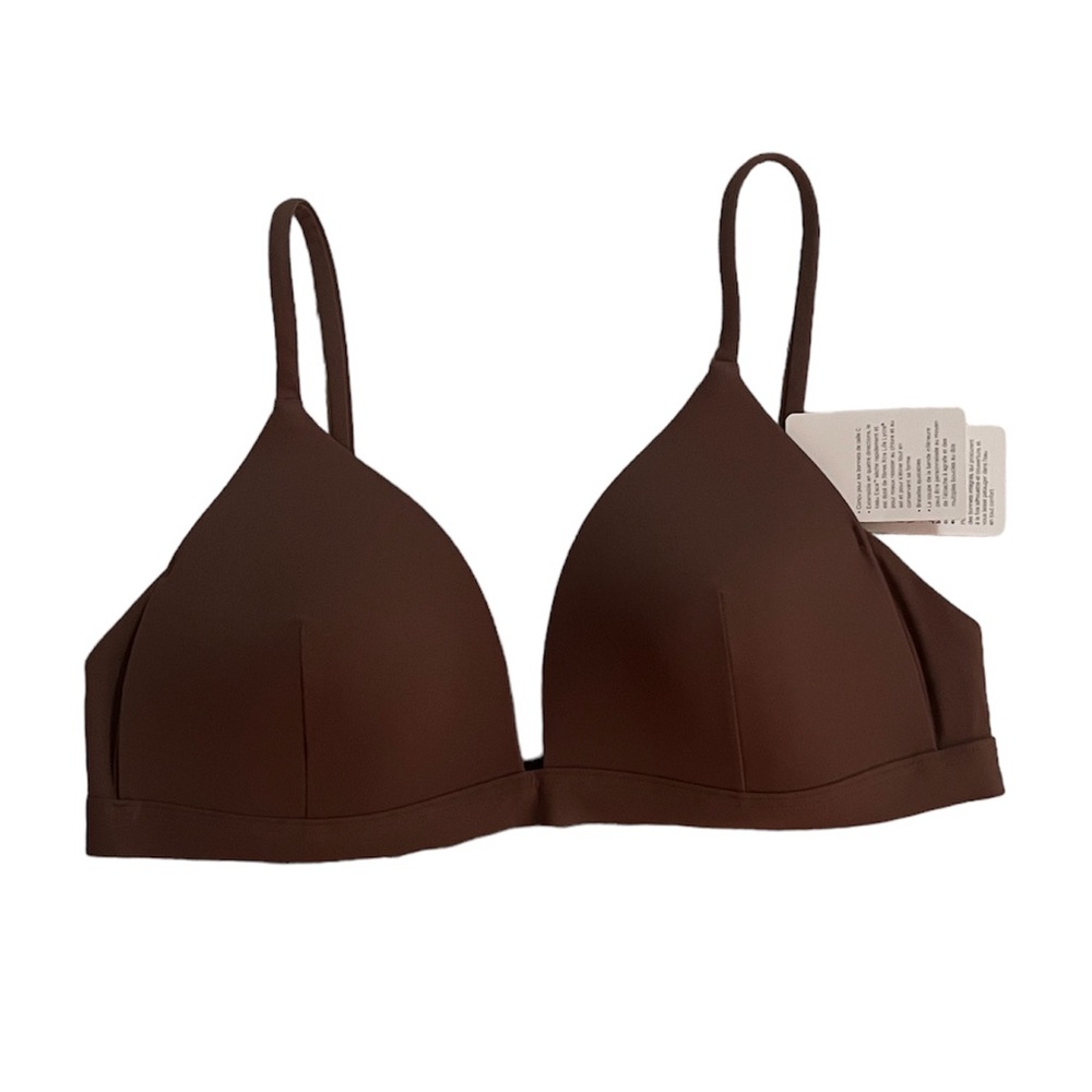 NWT Lululemon Waterside Swim Top *C Cup in Dark Oxide Brown